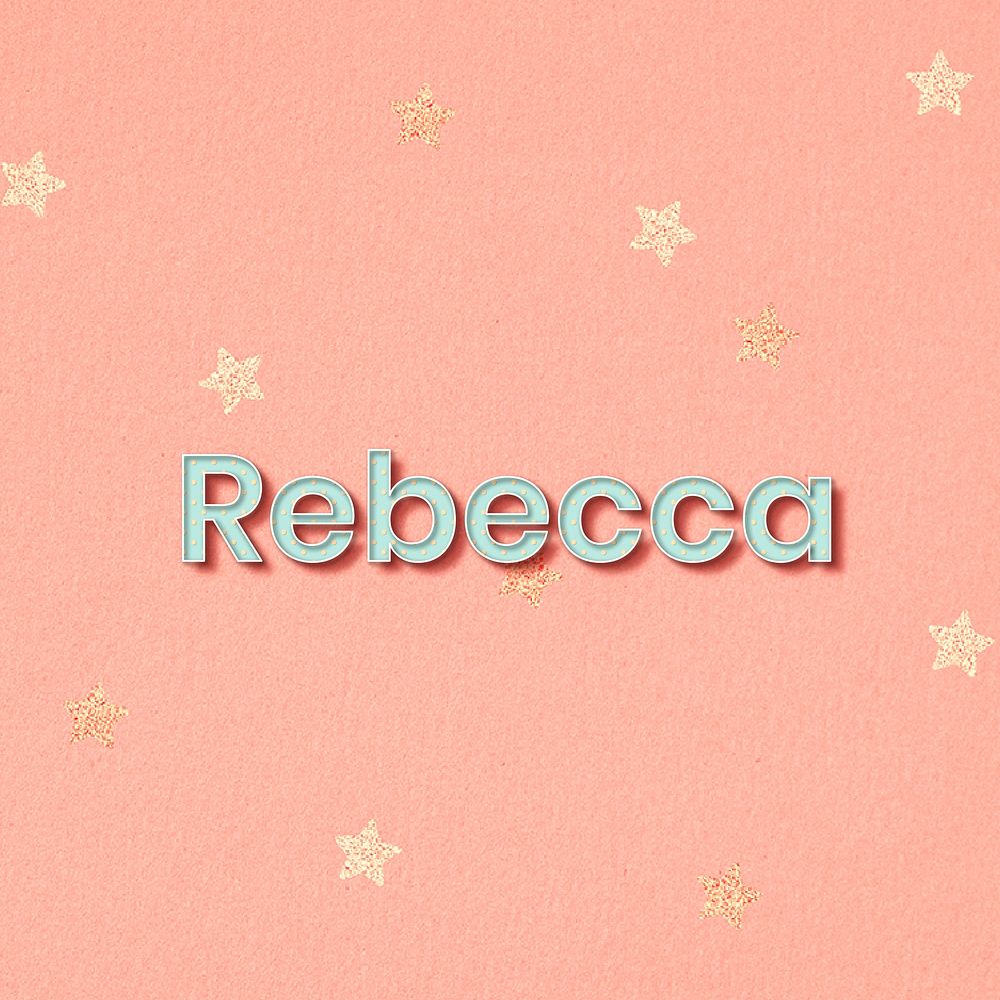 Rebecca word art pastel typography vector
