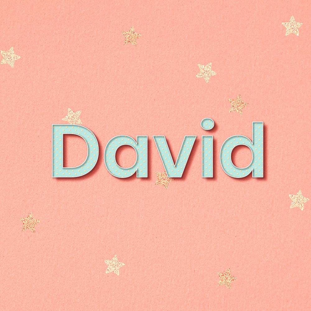 David name word art typography