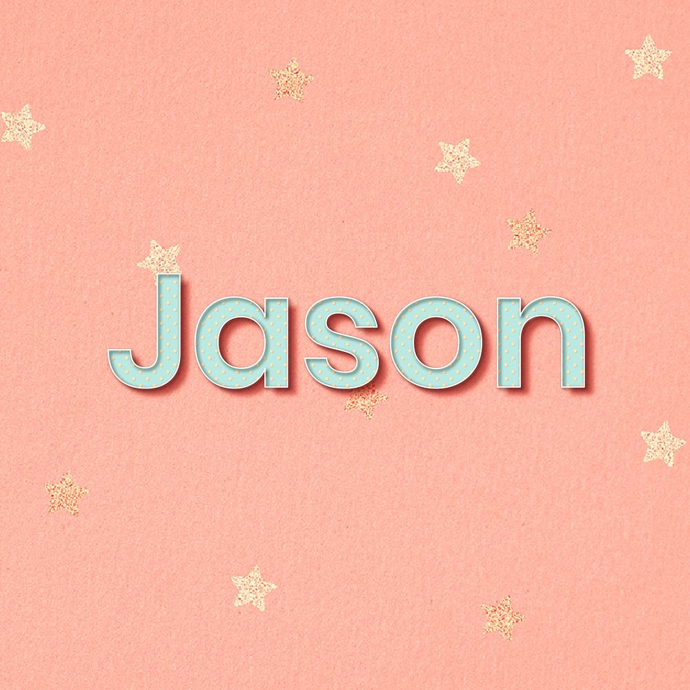 Jason name word art typography