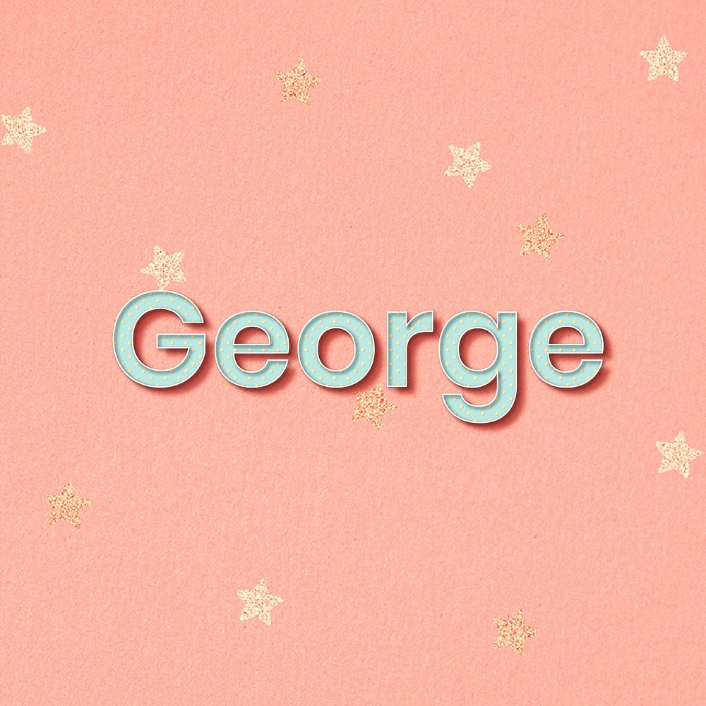 George male name typography vector