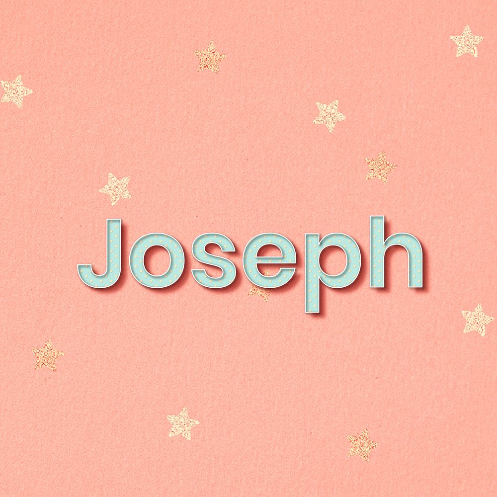 Joseph male name typography vector