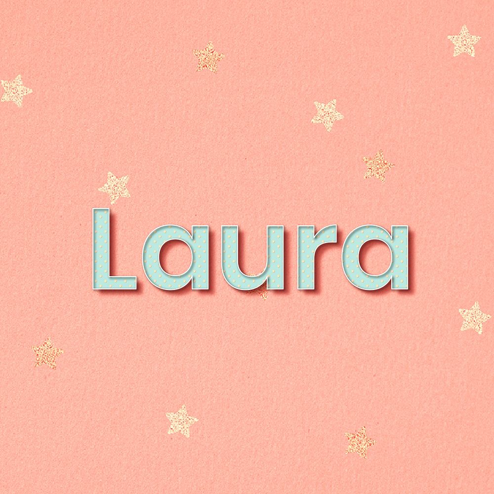 Laura word art typography vector
