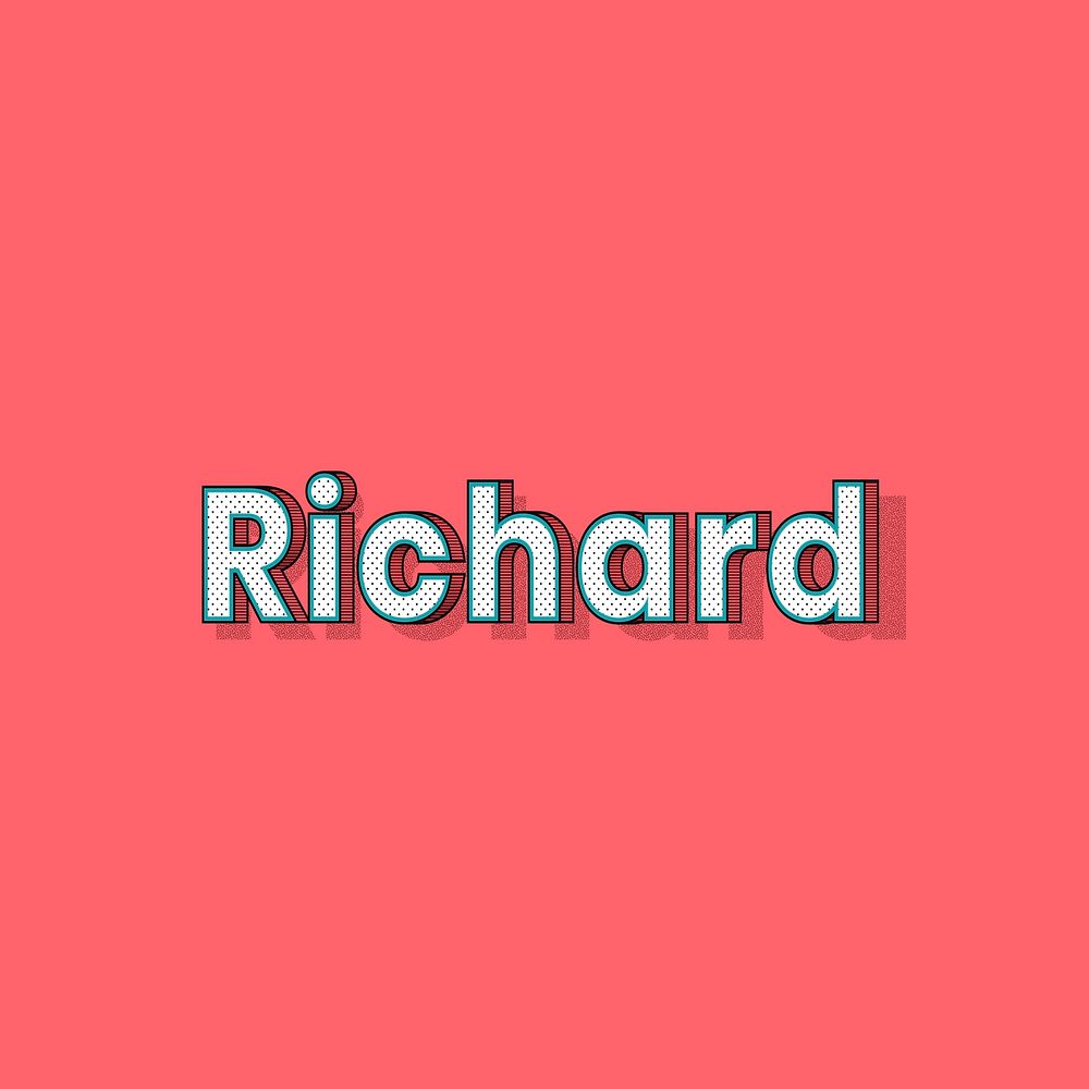 Richard name halftone vector word typography