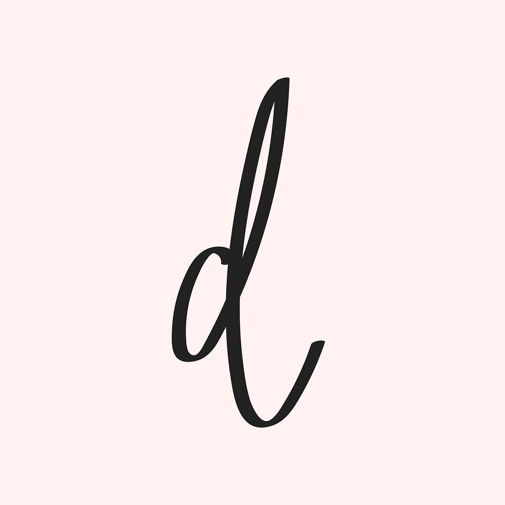 D letter doodle typography vector font