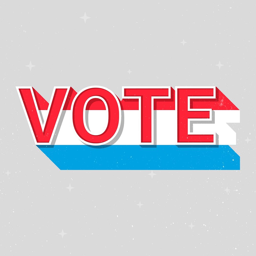 Vote message election Luxembourg flag illustration