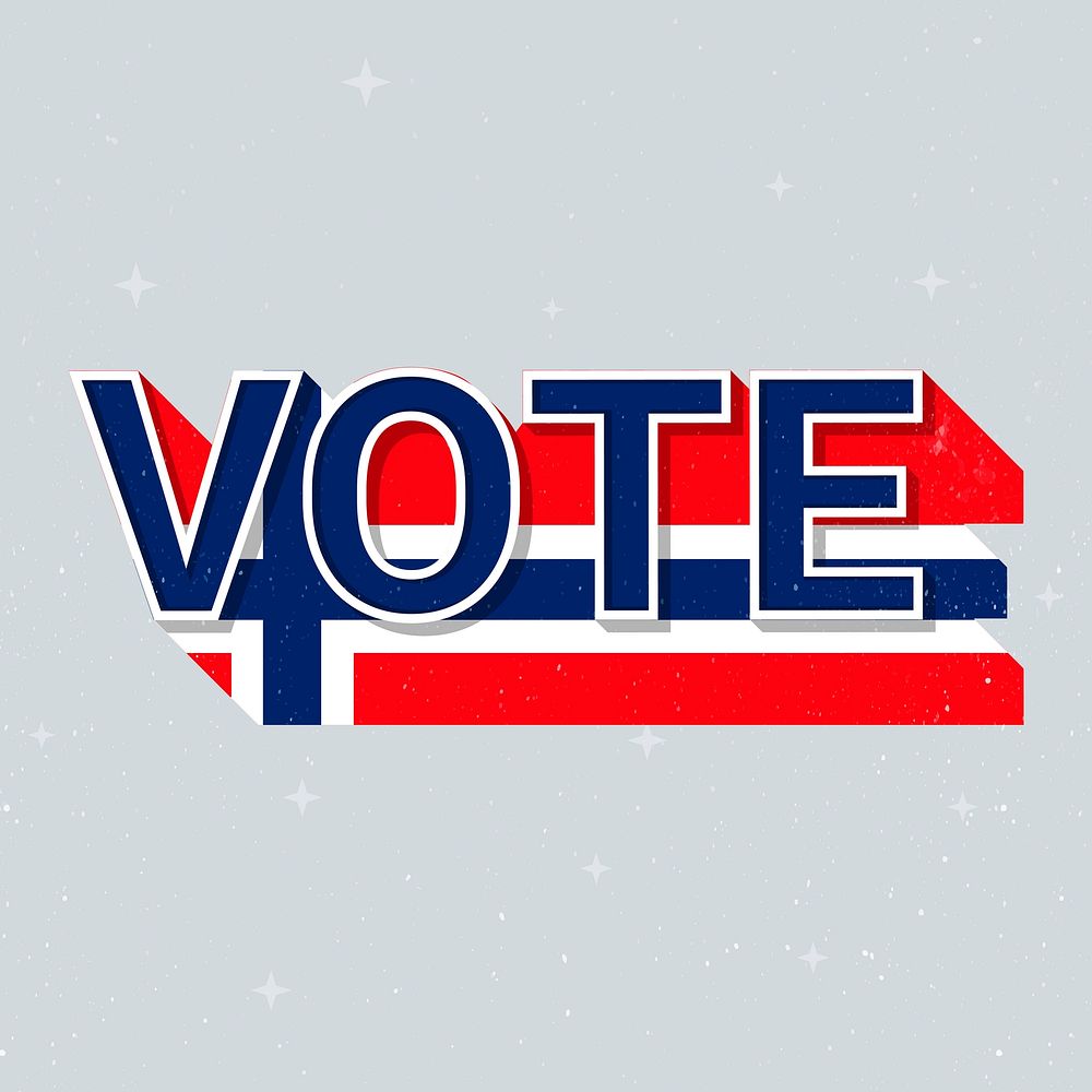 Norway election vote text vector democracy