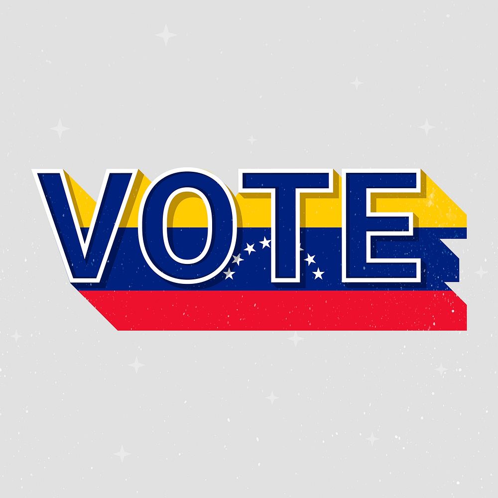 Venezuela election vote text vector democracy