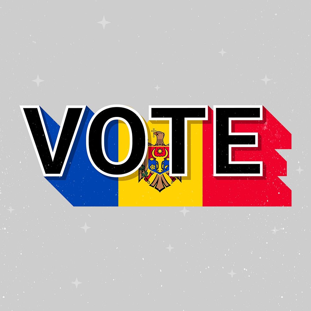Moldova election vote text vector democracy