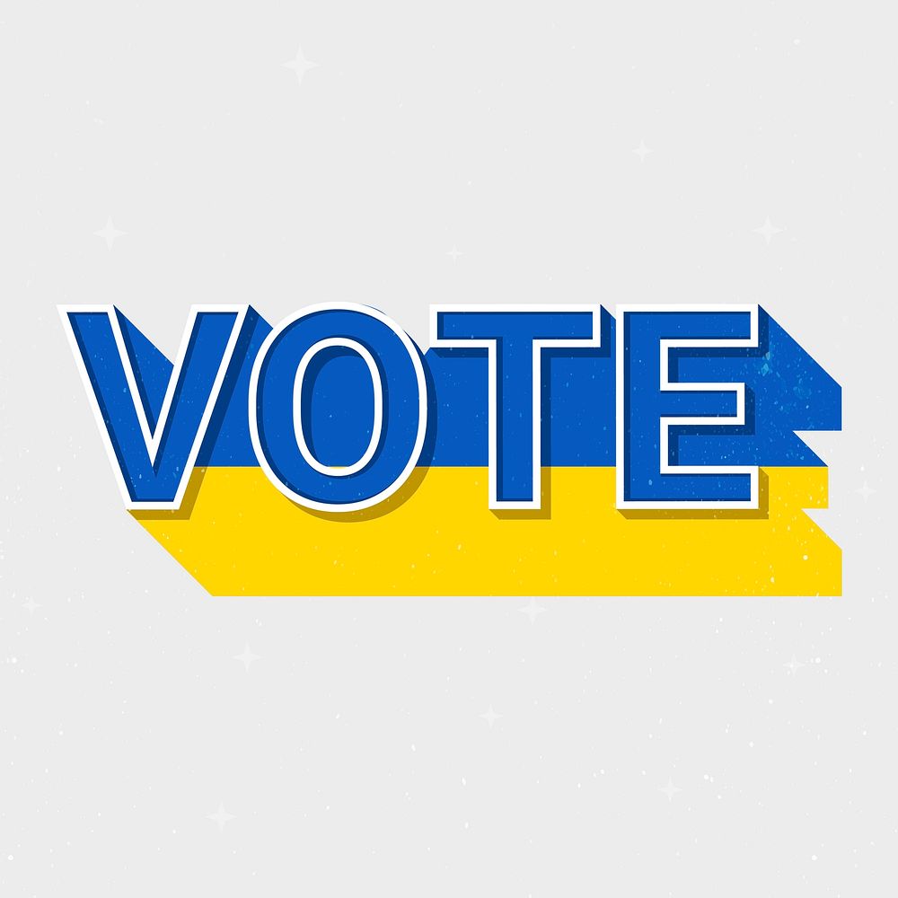 Vote message election Ukraine flag illustration