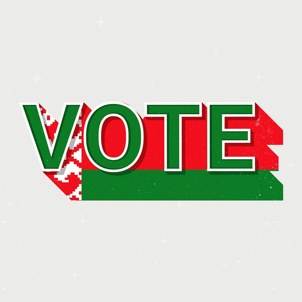 Belarus election vote text vector democracy