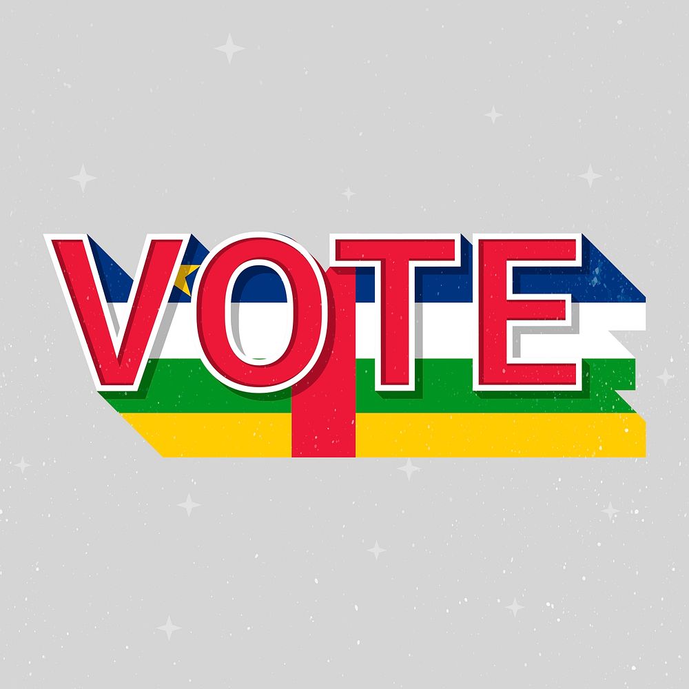 Central African Republic election vote text vector democracy
