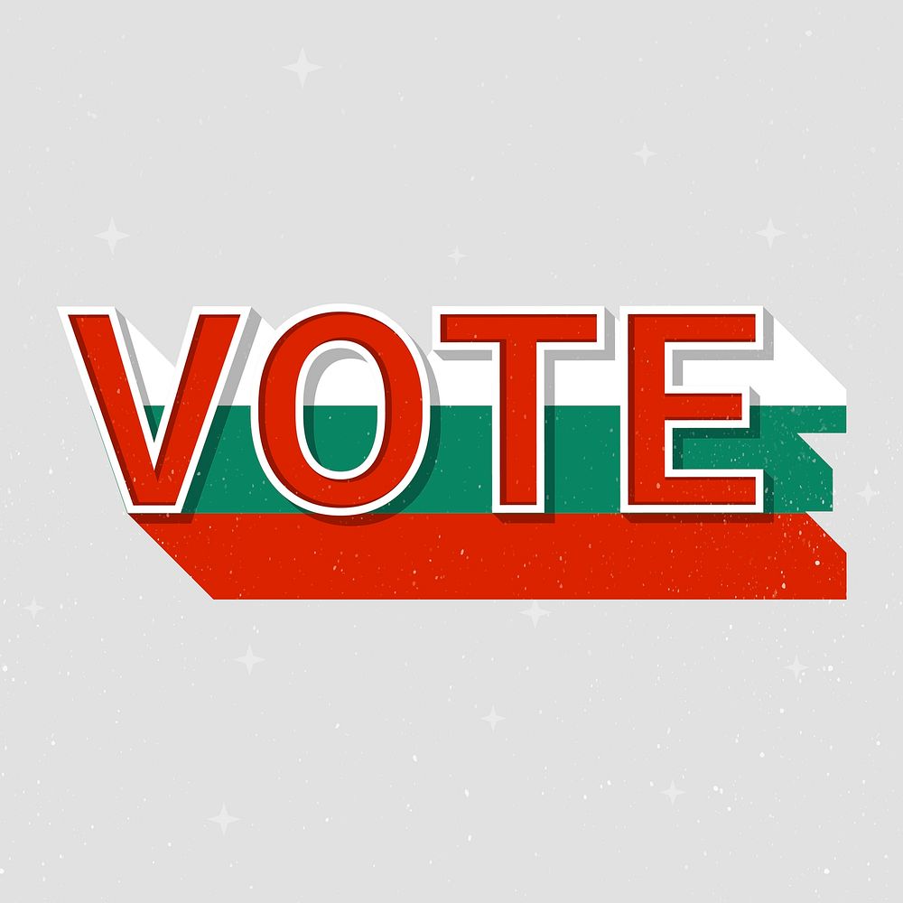 Bulgaria election vote text vector democracy