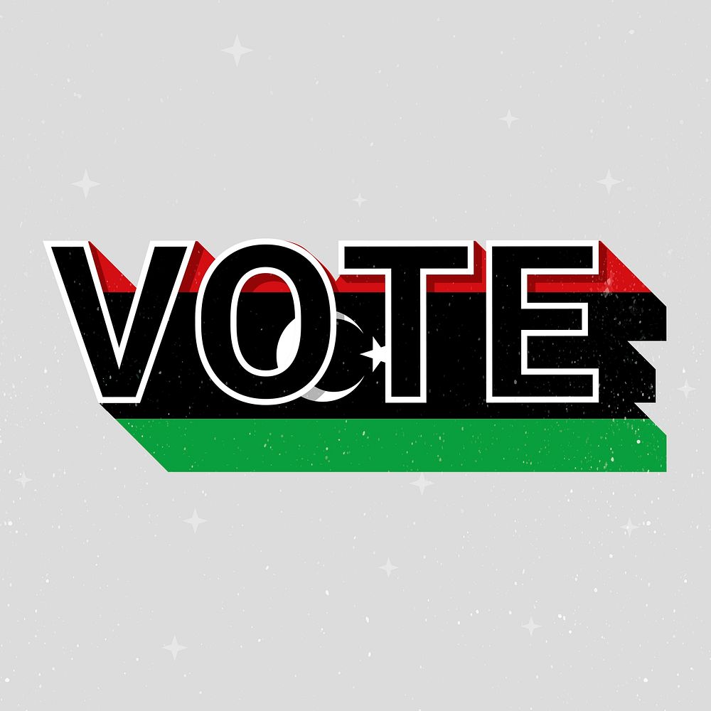 Libya flag vote text psd election