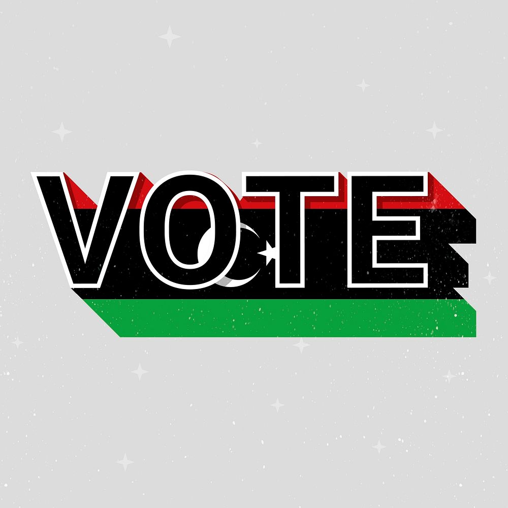 Libya election vote text vector democracy