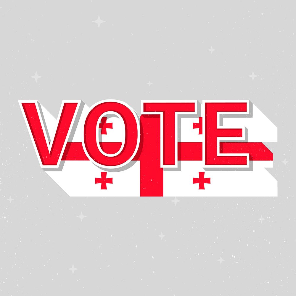 Vote message election Georgia flag illustration