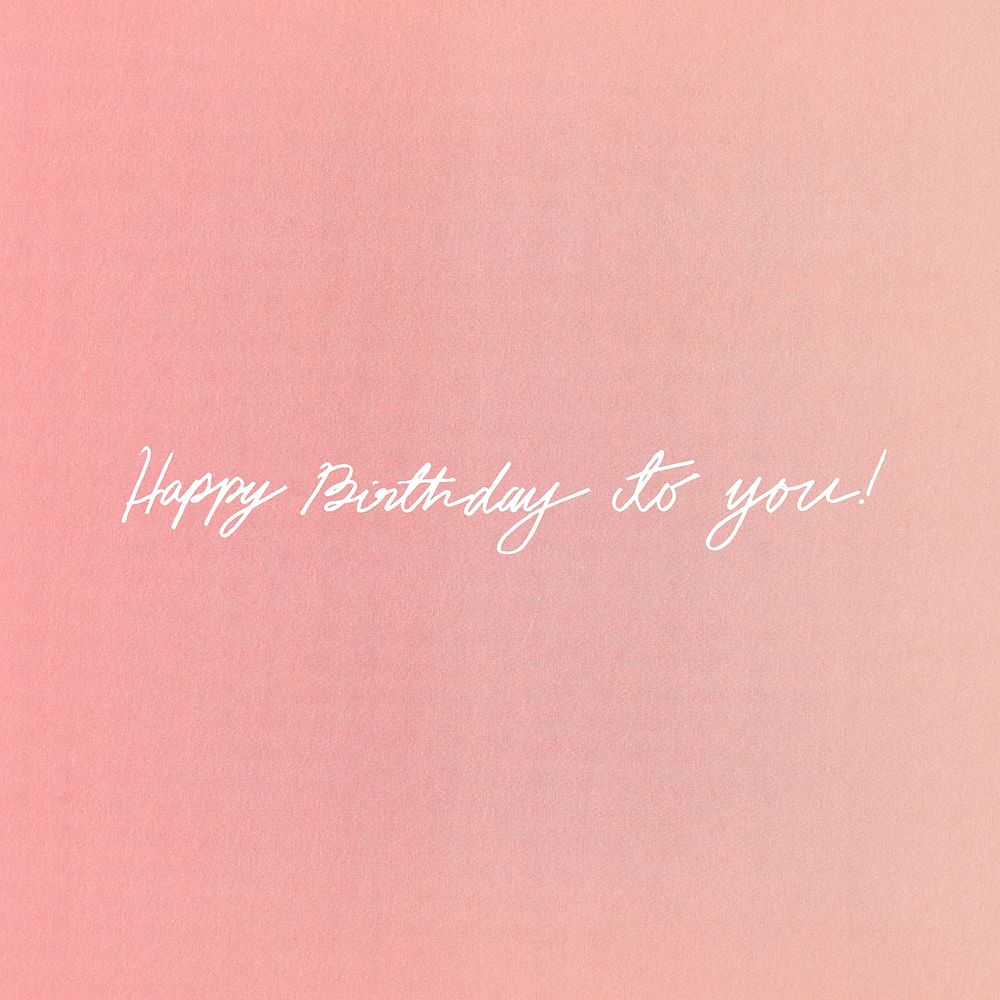 Happy birthday to you! message calligraphy vector