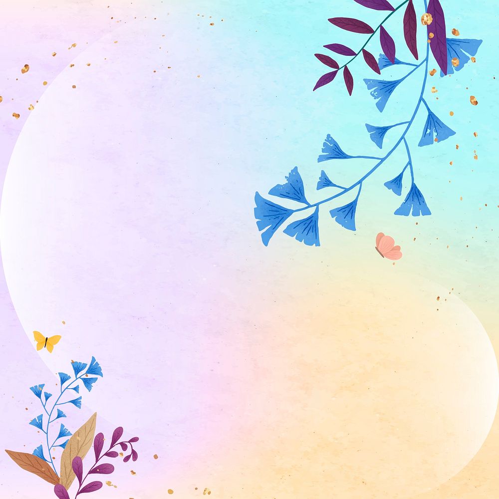 Floral colorful gradient psd textured background