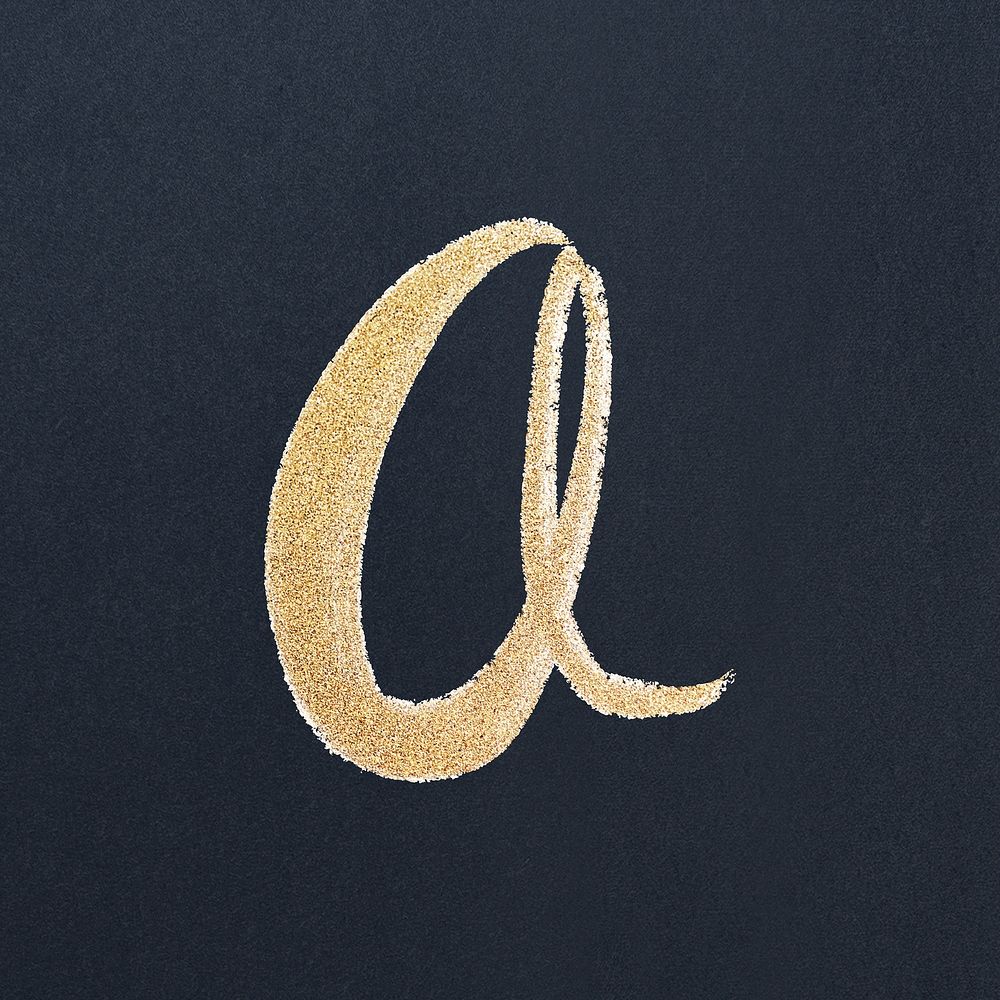 Vector calligraphy letter A typography font