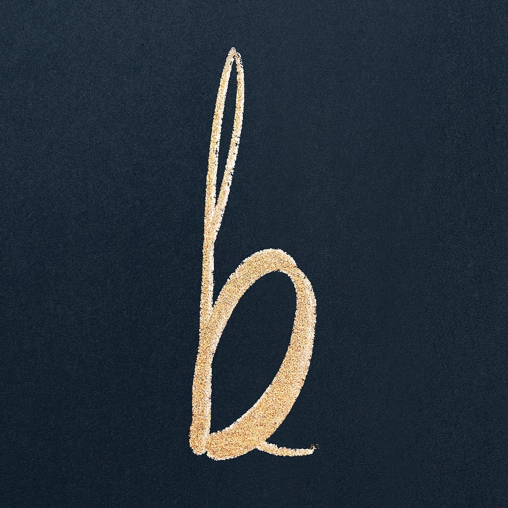 Hand drawn letter B vector lettering typography font