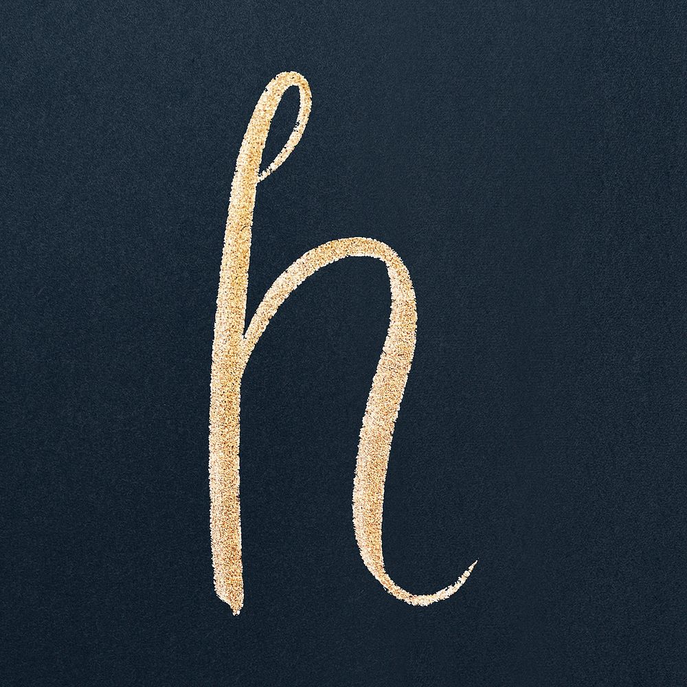 Vector calligraphy letter H typography font