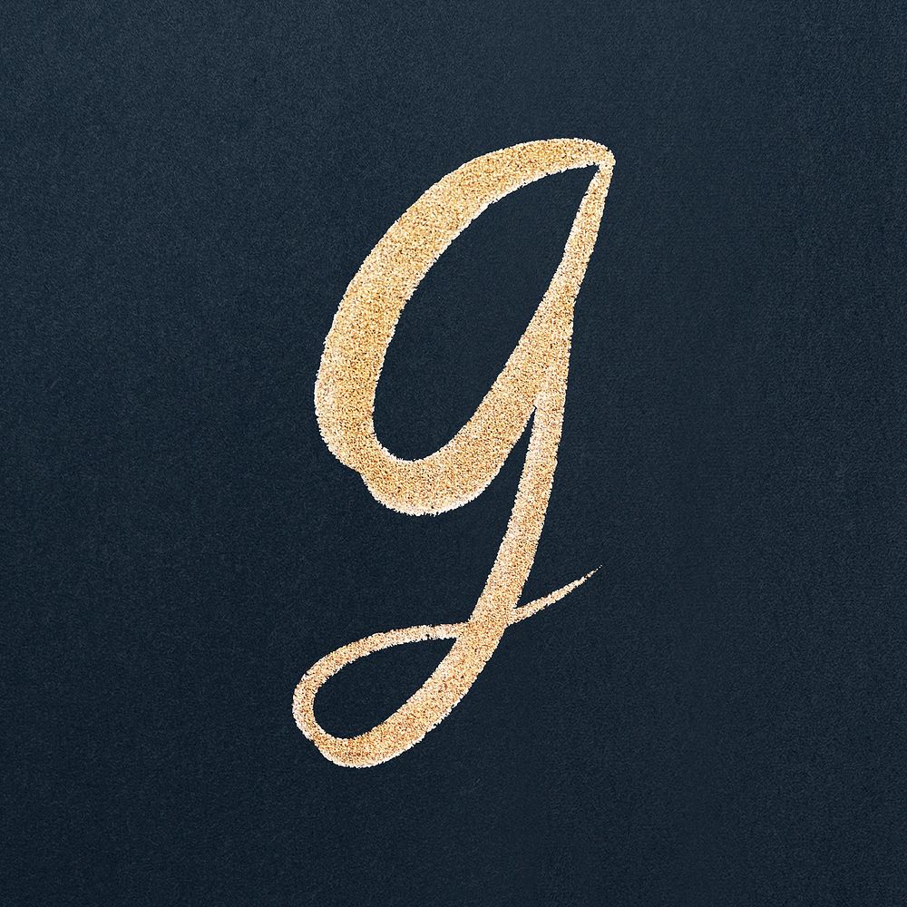 Hand drawn letter G vector lettering typography font