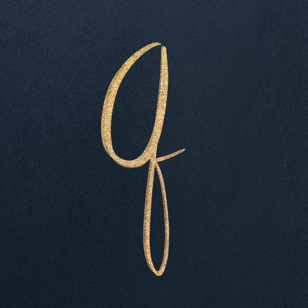 Hand drawn letter Q psd lettering typography font