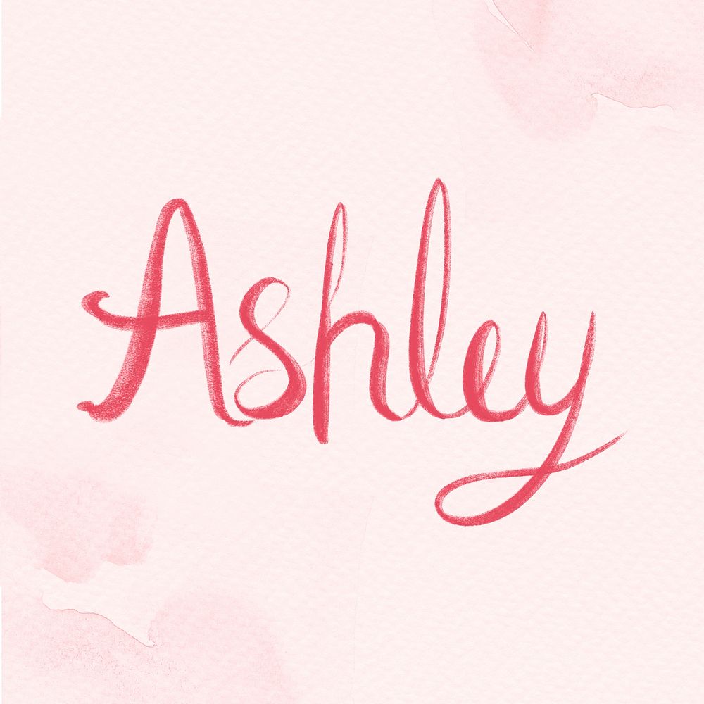 Pink Ashley name lettering font