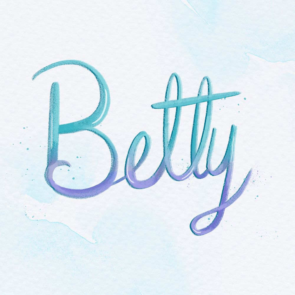 Betty two colored psd lettering font