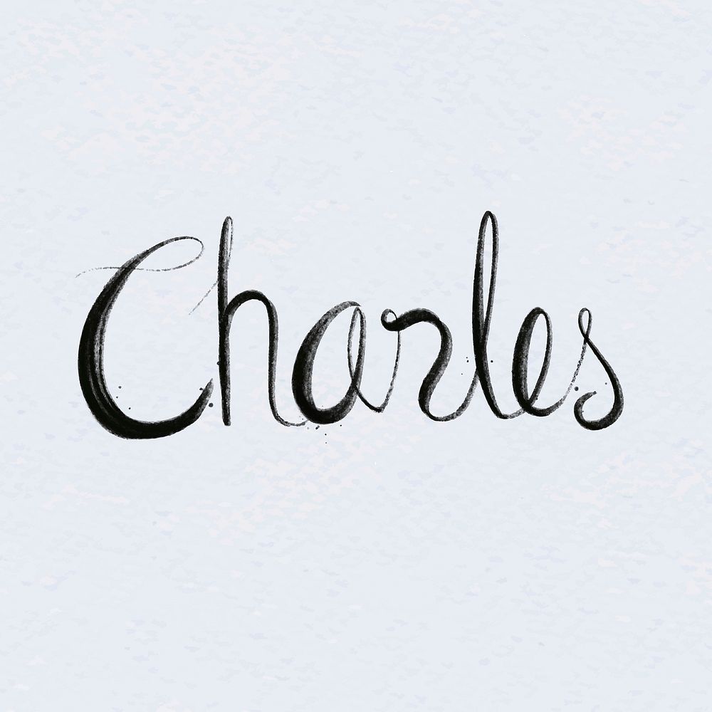 Hand drawn Charles vector font typography