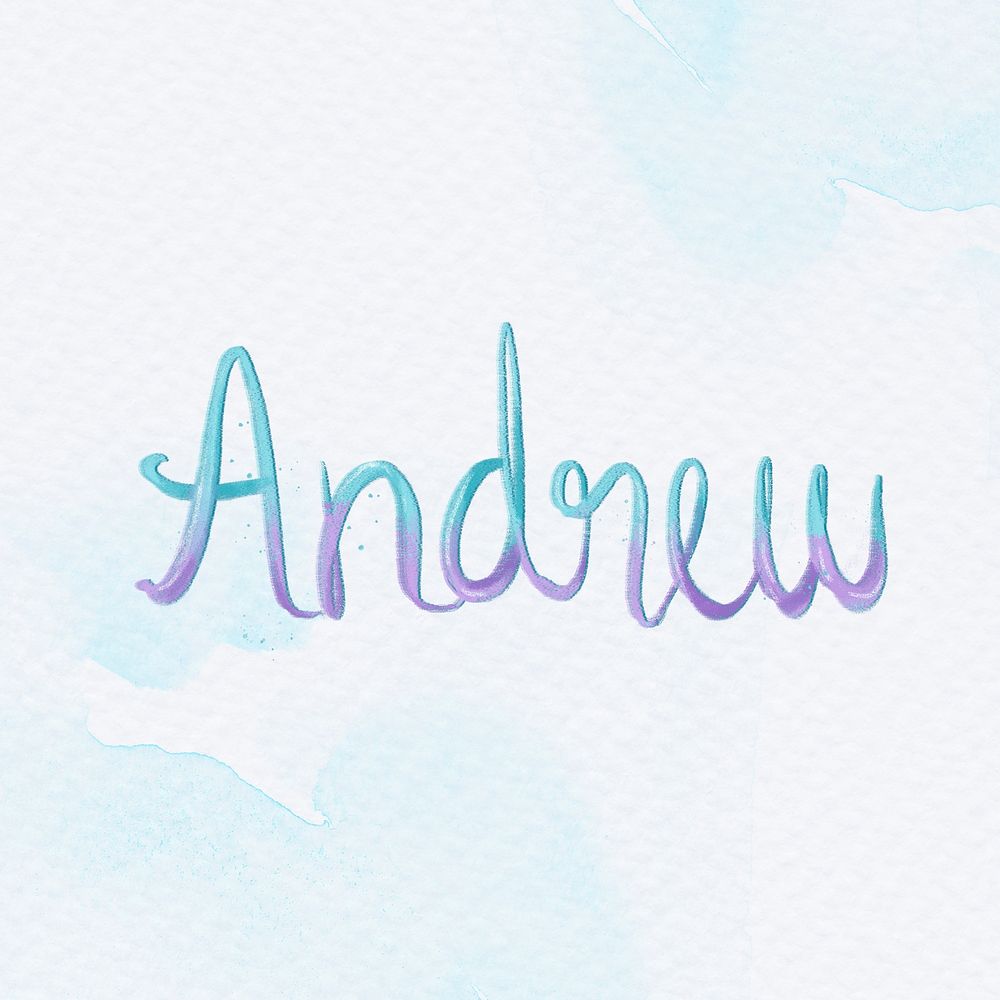 Andrew two tone psd typography script