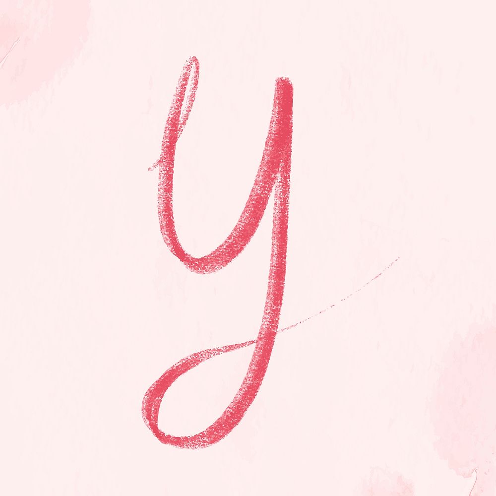 Hand drawn letter y lettering typography font vector