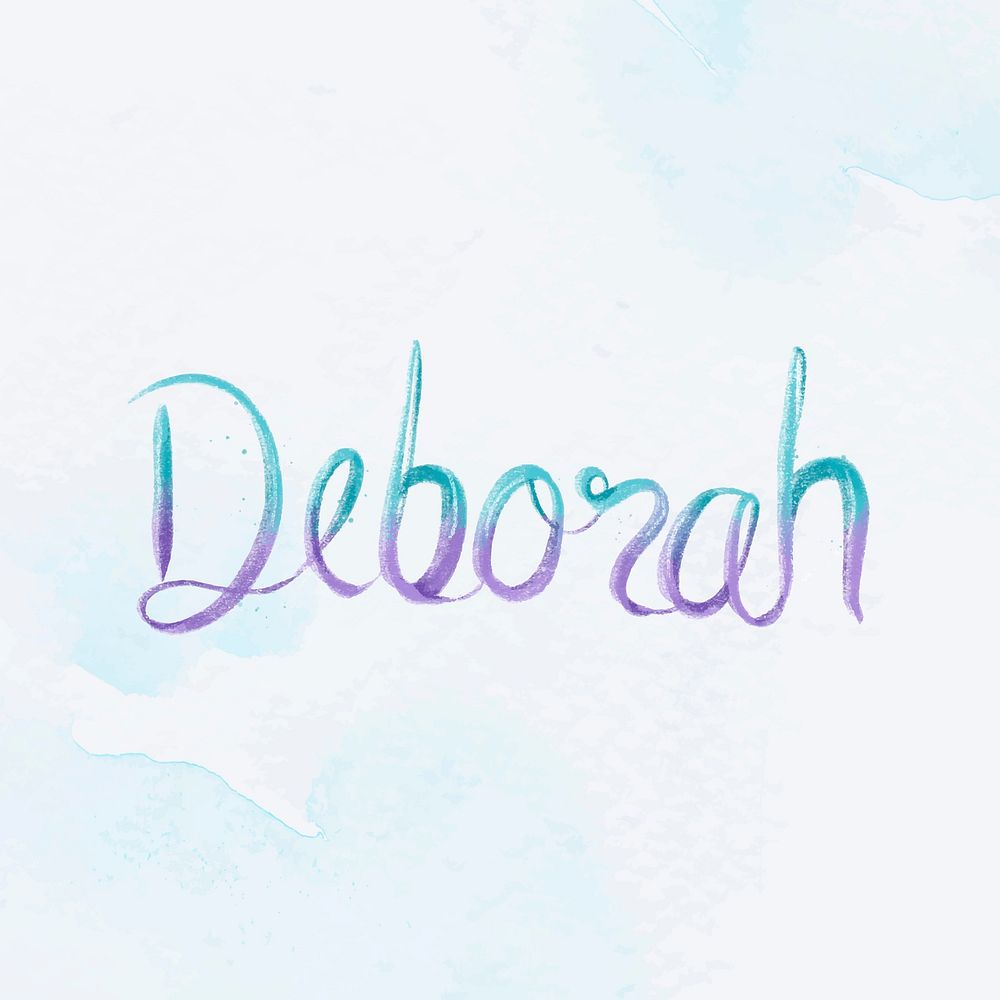 Deborah name hand vector lettering font