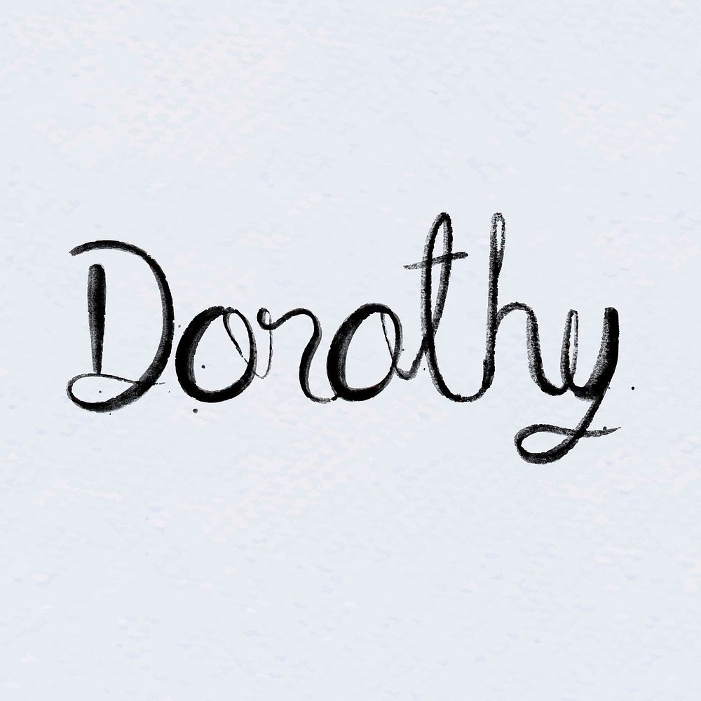Hand drawn Dorothy font vector typography