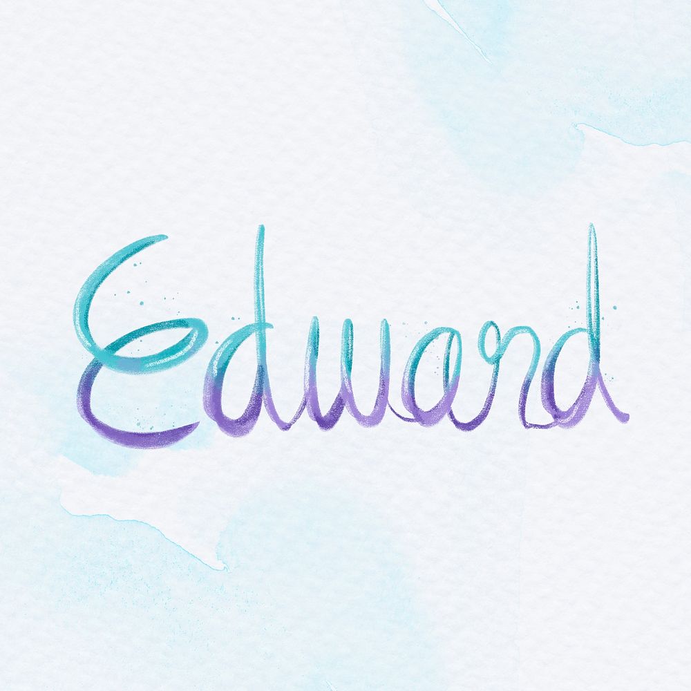 Edward two colored lettering psd font