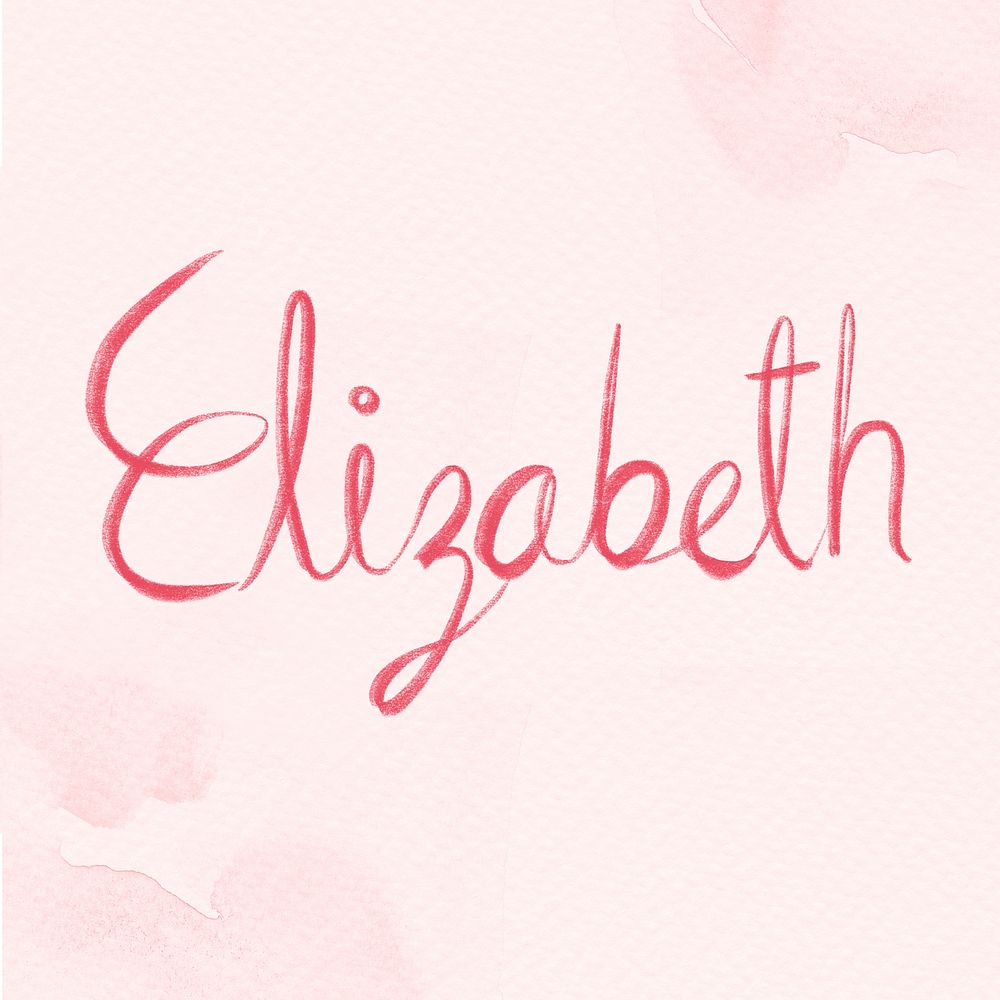 Psd Elizabeth name hand lettering font