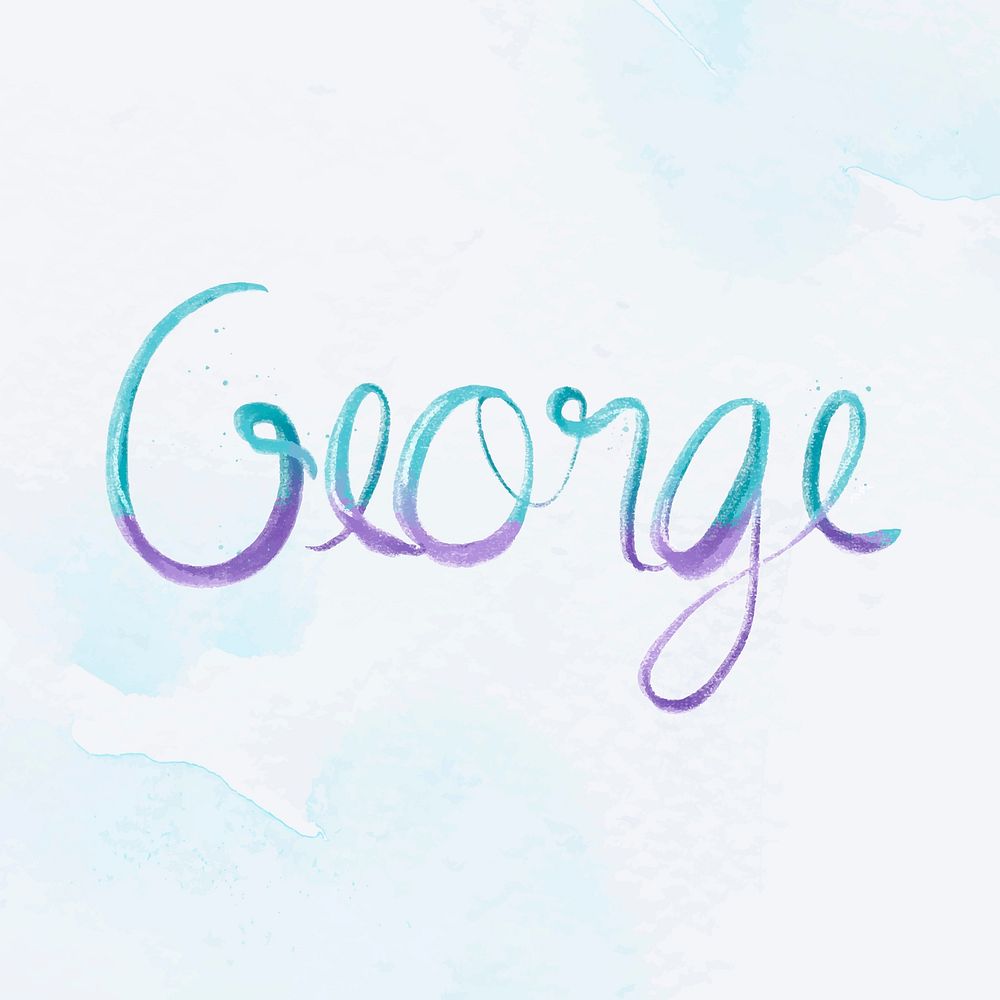 George name hand lettering vector font
