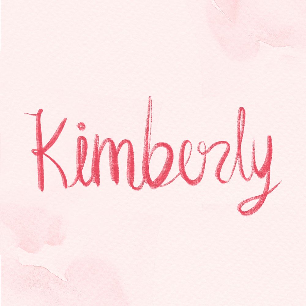 Kimberly female name psd calligraphy font