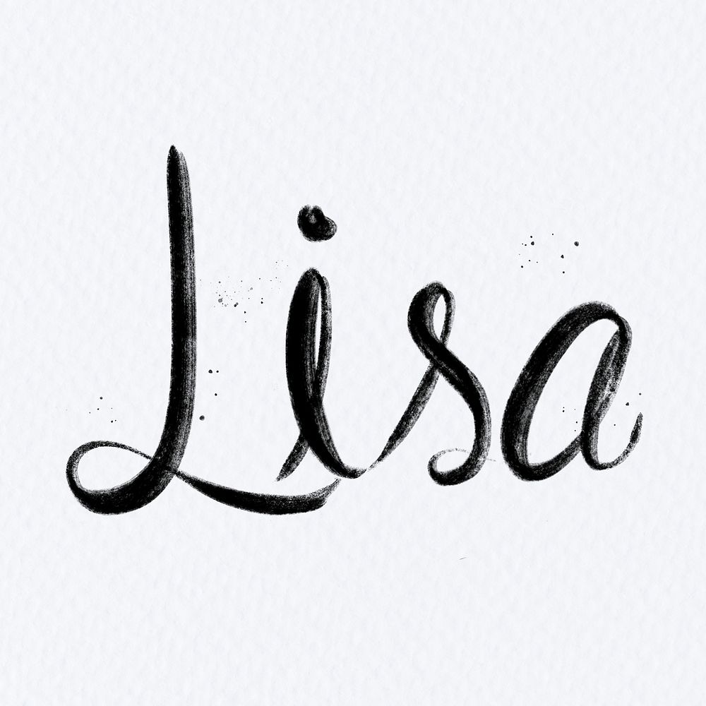 Hand drawn Lisa font psd typography