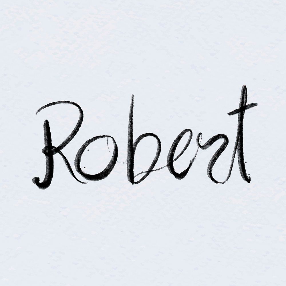 Vector Hand drawn Robert font typography