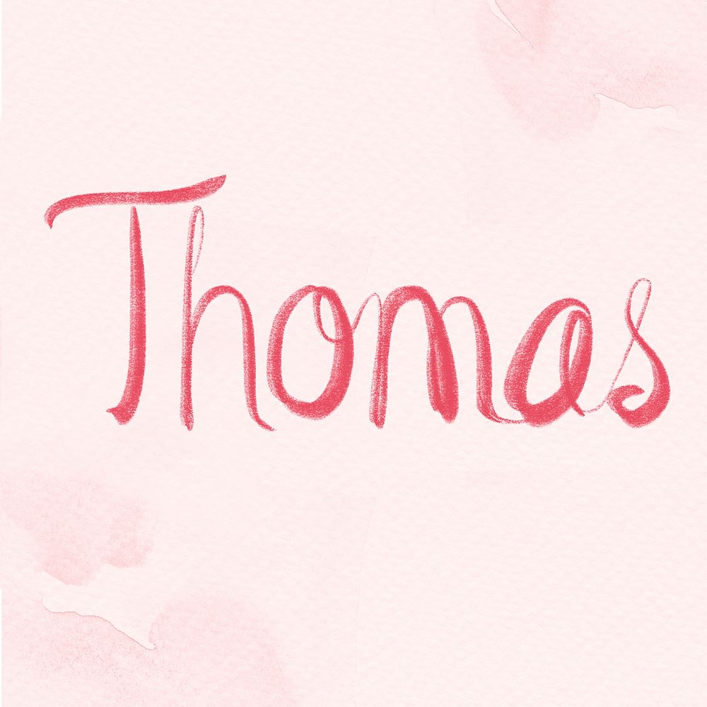 Thomas male name calligraphy font