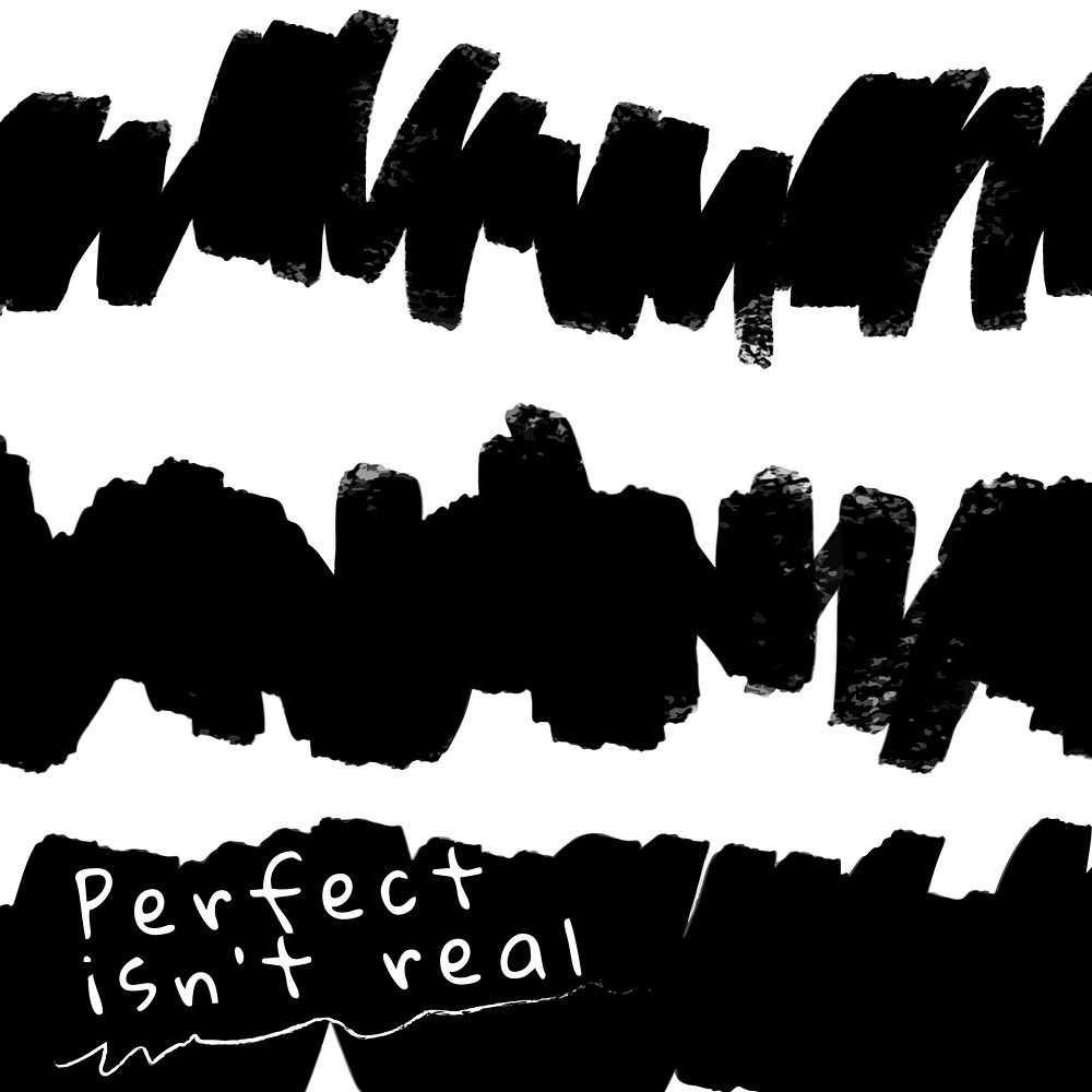 Background of ink brush pattern with perfect isn't real text