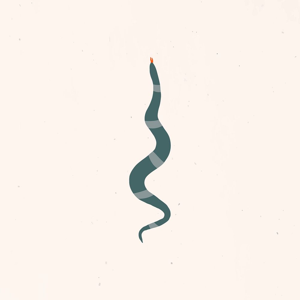 Snake symbol sticker psd mystical magic clipart illustration minimal drawing