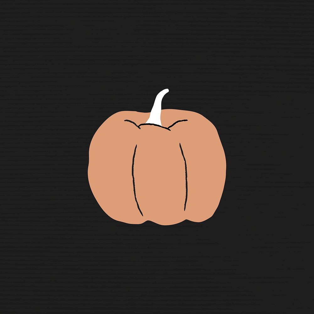 Pumpkin Halloween witchcraft doodle vector