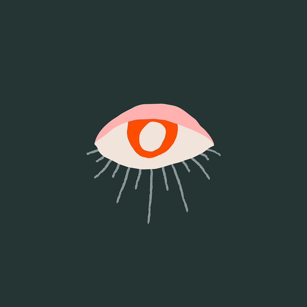 Wizardry icon eye Halloween witchcraft doodle vector