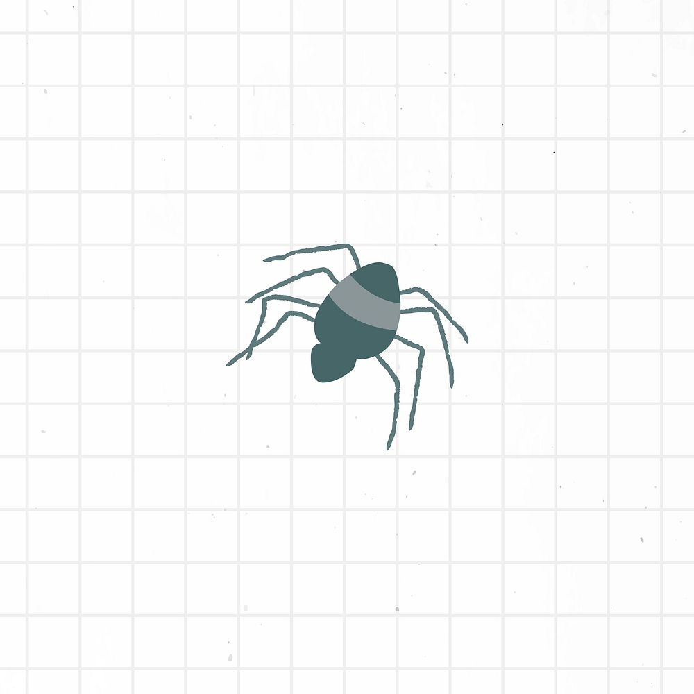 Spider Halloween witchcraft doodle vector