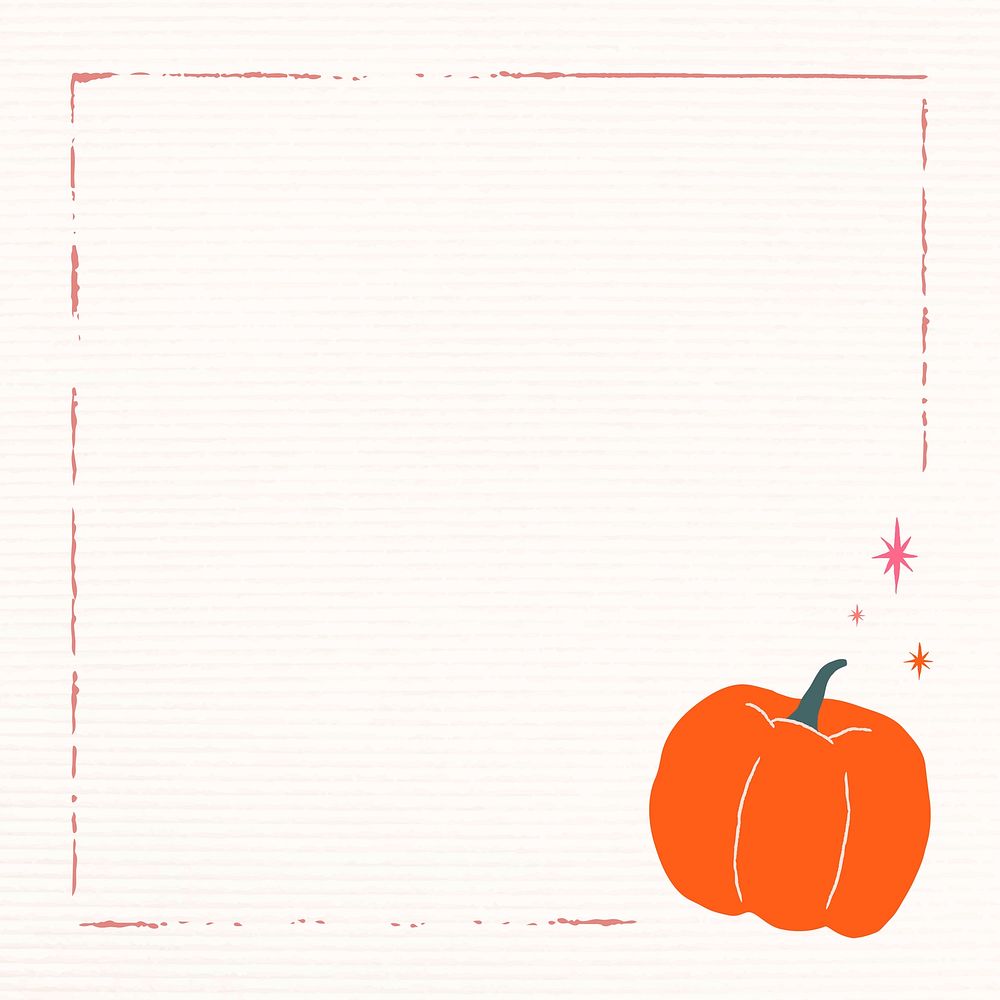 Pumpkin psd Halloween day frame