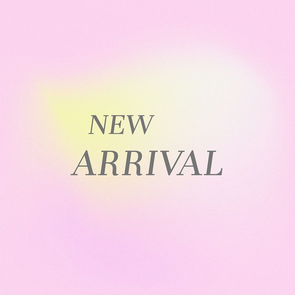 New arrival brand vector banner gradient blur pastel pink template