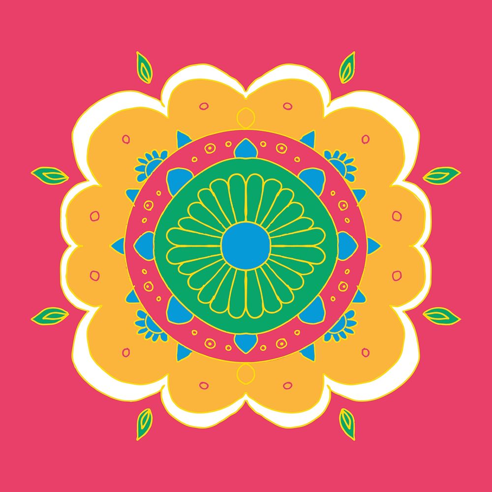 Diwali Indian rangoli vector design