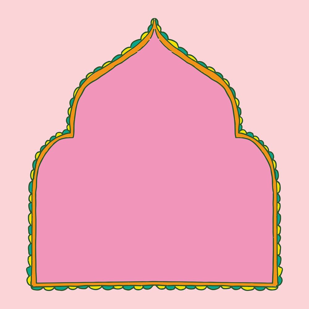 Colorful Diwali Indian rangoli frame design