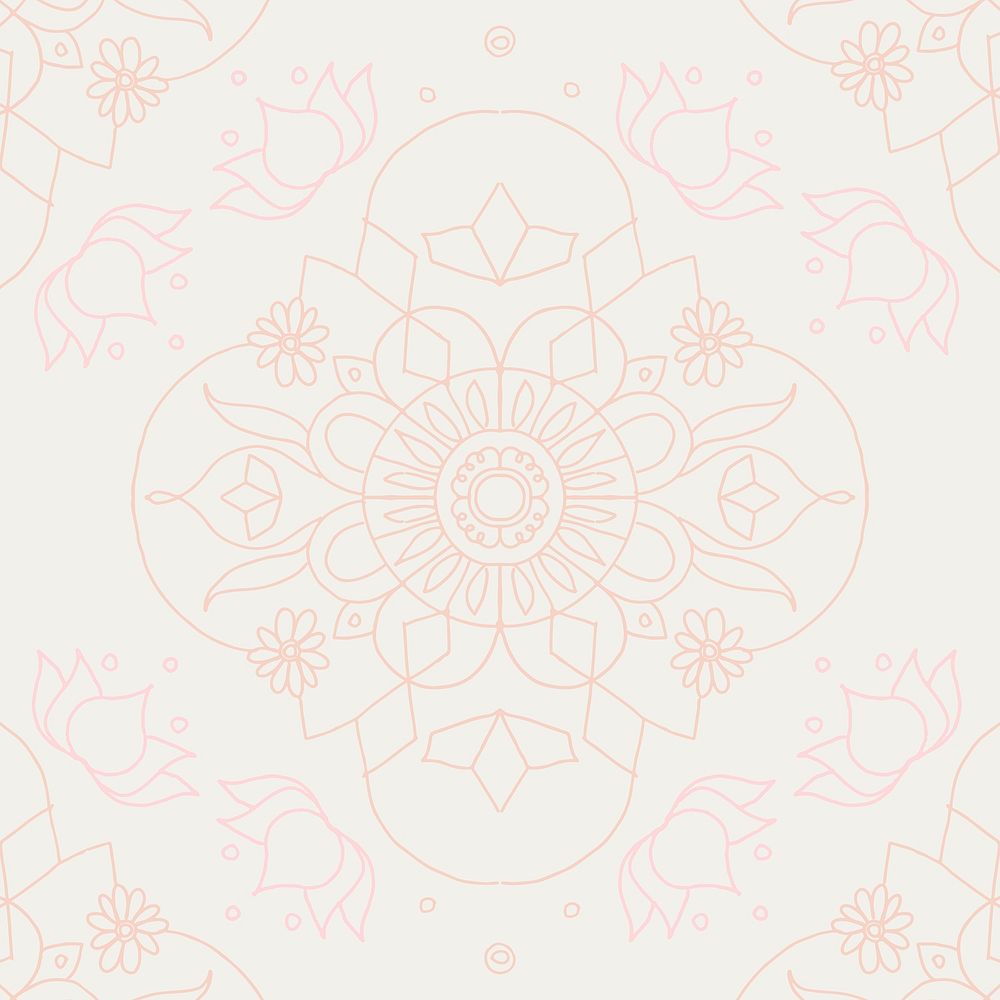 Pink Diwali Indian mandala background